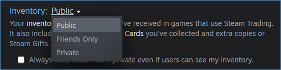 How to Make Inventory Public in Steam